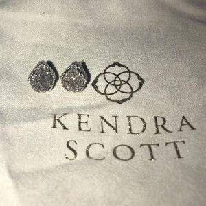 Kendra Scott Tessa Platinum Drusy Stud Earrings